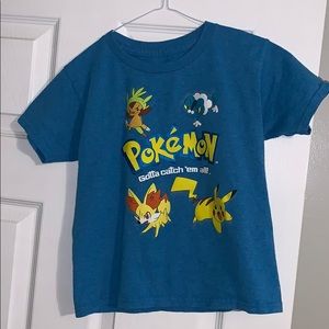 Kids blue Pokémon T-shirt. Size S (6-7).